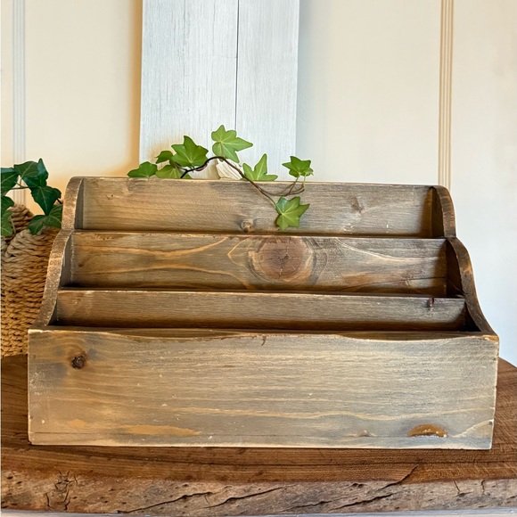 Vintage Wooden Letter Holder or Desk Organizer - Picture 4 of 5